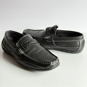 Black Leather Men's Loafers